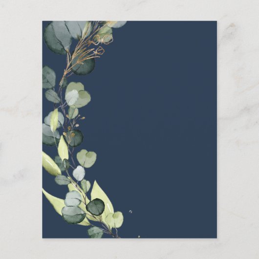 Eukalyptus Navy Blue Greenerity Wedding (Rückseite)