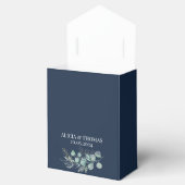 Eukalyptus Navy Botanische Initials Hochzeit Geschenkschachtel (Geöffnet)