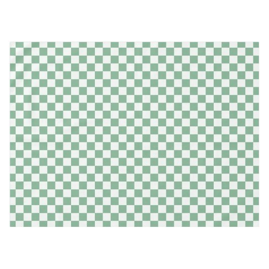 Eukalyptus-Nebel-Schachbrettmuster Tischdecke (Vorderseite (Horizontal))