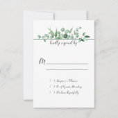 Eukalyptus-NeidWatercolor UAWG RSVP Karte (Rückseite)