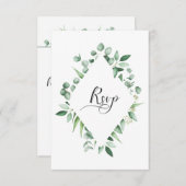 Eukalyptus-NeidWatercolor UAWG RSVP Karte (Vorne/Hinten)