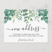 Eukalyptus - Neue Adresse Ankündigungspostkarte (Vorderseite)