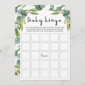 Eukalyptus-Neutral-Baby-Bingo-Karten (Vorne/Hinten)