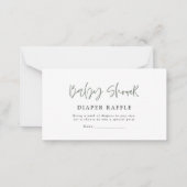 Eukalyptus niedlicher Babyduschdiapier Tombola Mitteilungskarte (Vorderseite)
