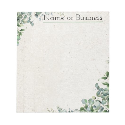 Eukalyptus Notizblock (Vorderseite)