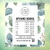 Eukalyptus-Öffnungszeiten für Wasserfarben Fensteraufkleber (Blatt 3)