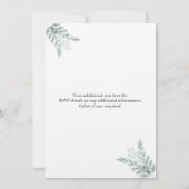 Eukalyptus Ökologische Kraft-Papier-Hochzeit Einladung (Rückseite)