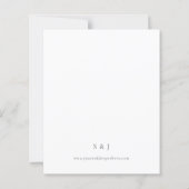 Eukalyptus Olive Gold Geo Wedite Einladung (Rückseite)