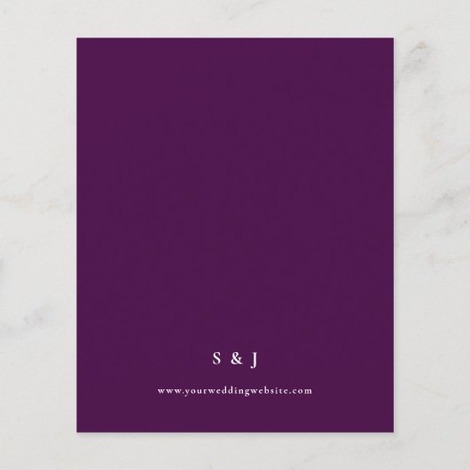 Eukalyptus Olive Greenery Lila Wedding (Rückseite)