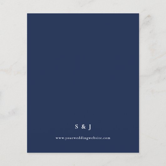 Eukalyptus Olive Greenery Navy Blue Wedding (Rückseite)