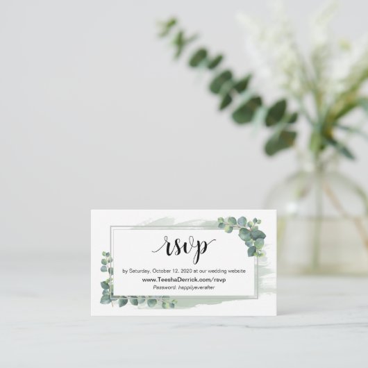 Eukalyptus, Online-UAWG über die Website für Hochz Begleitkarte (Stehend Vorderseite)