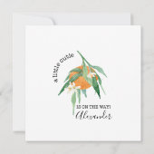 Eukalyptus Orange eine kleine Süsse Wasserfarbdusc Einladung (Rückseite)