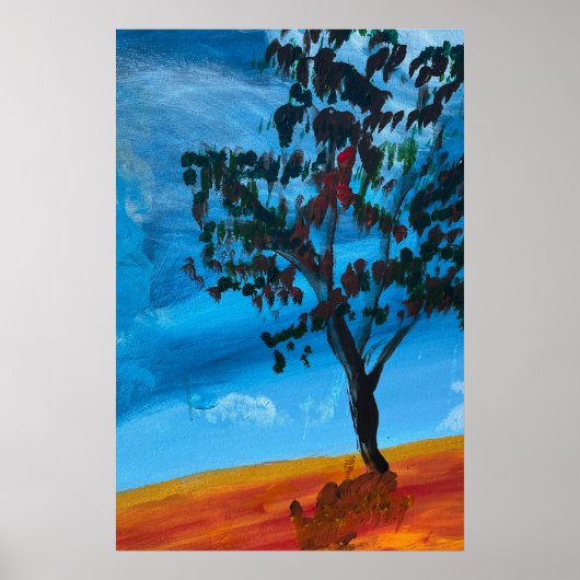 "Eukalyptus" Originalgemälde Akryllisch auf Leinwa Poster (Vorne)