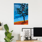 "Eukalyptus" Originalgemälde Akryllisch auf Leinwa Poster (Heimbüro)