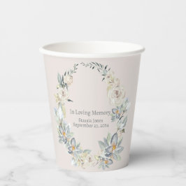 Eukalyptus Oval Wreath Beerdigung Paper Cup Pappbecher
