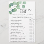 Eukalyptus - Over oder Under Brautparty (Vorderseite)