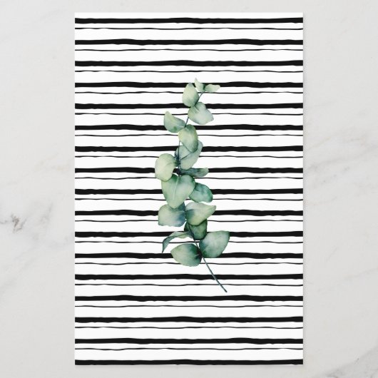 Eukalyptus Over oder Under Brautparty Game Card Flyer (Hinten)