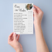 Eukalyptus Over oder Under Brautparty Spielkarte Flyer (Handgriff)