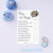 Eukalyptus Over oder Under Brautparty Spielkarte Flyer (Einzeln)