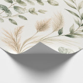 Eukalyptus Pampas Gras Wrap Geschenkpapier (Ecke)