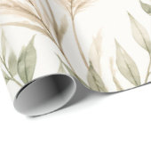 Eukalyptus Pampas Gras Wrap Geschenkpapier (Rolleneckpunkt)