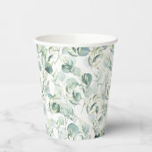 Eukalyptus Paper Cups - Grünes Brautparty Pappbecher (Links)