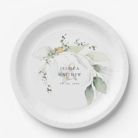 Eukalyptus Pappteller (Vorderseite)