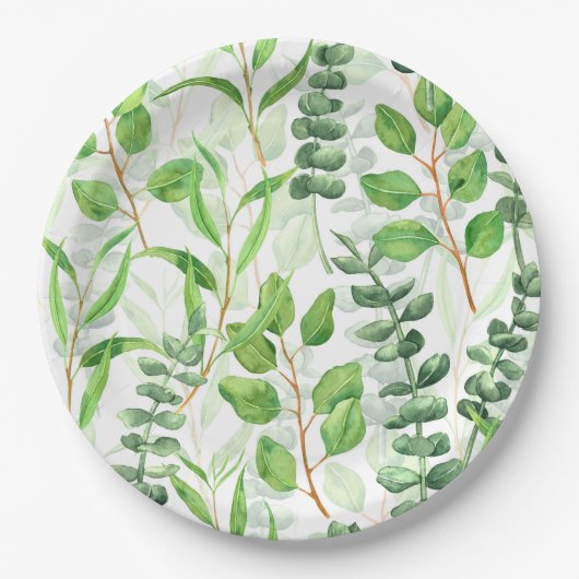 Eukalyptus Pappteller (Vorderseite)
