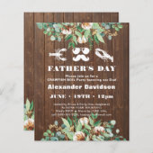 Eukalyptus-Party Einladung des Vaters (Vorne/Hinten)