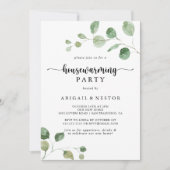 Eukalyptus-Party für Grüne Freude Einladung (Vorderseite)