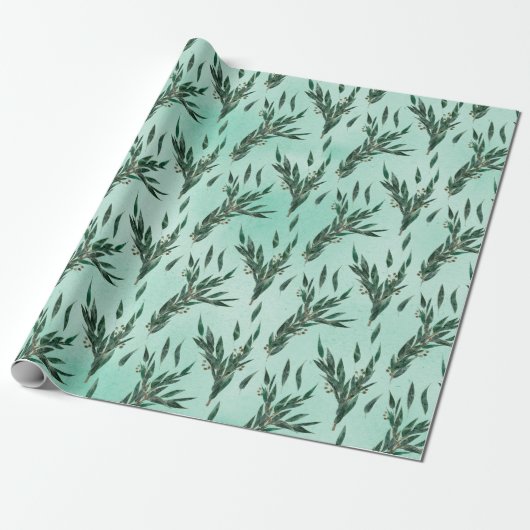 Eukalyptus Pattern Geschenkpapier (Ungerollt)