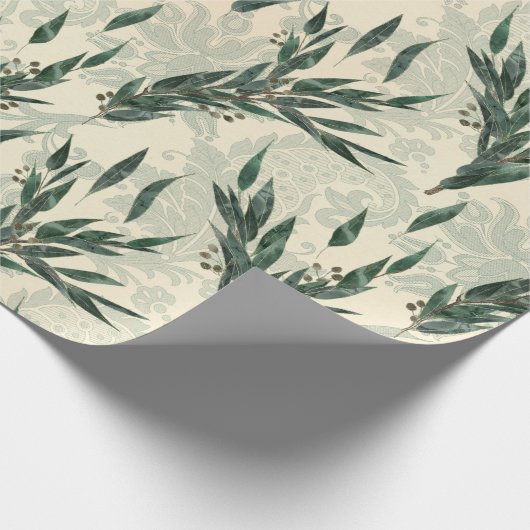 Eukalyptus Pattern Geschenkpapier (Ecke)
