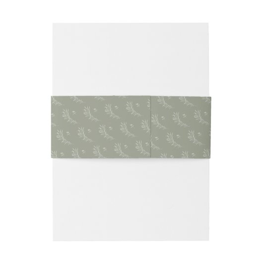 Eukalyptus Pattern Green ID901 Einladungsbanderole (Rückseitenbeispiel)