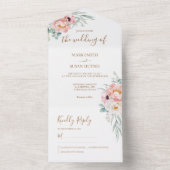 Eukalyptus Peonies All in one Wedite All In One Einladung (Innen Boden)