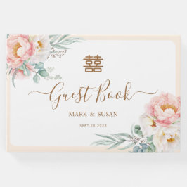 Eukalyptus Peonies Chinese Wedding Guest Book Gästebuch