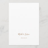 Eukalyptus-Peonies-Hochzeitkarte Programm (Rückseite)