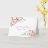 Eukalyptus Peonies Wedding Congratulation Card Karte (Gelbe Blume)