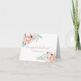 Eukalyptus Peonies Wedding Congratulation Card Karte