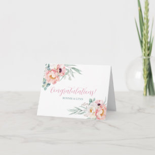 Eukalyptus Peonies Wedding Congratulation Card Karte