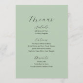 Eukalyptus Peonies Wedding Table Card & Menu Programm (Rückseite)