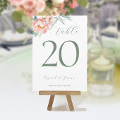 Eukalyptus Peonies Wedding Table Card & Menu Programm