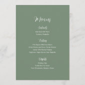 Eukalyptus Peonies Wedding Table Card & Menus Programm (Rückseite)