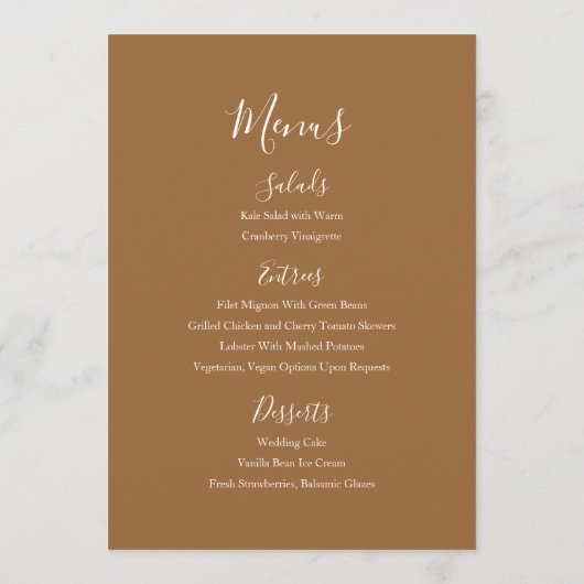 Eukalyptus Peonies Wedding Table Card & Menus Programm (Rückseite)