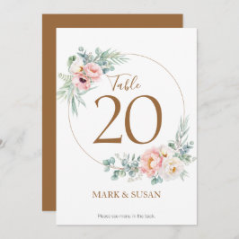 Eukalyptus Peonies Wedding Table Card & Menus Programm