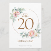 Eukalyptus Peonies Wedding Table Card & Menus Programm (Vorderseite)