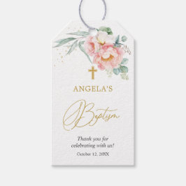 Eukalyptus Peony Baptisc & Christening Gift Tag Geschenkanhänger