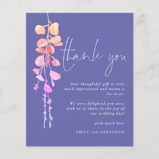 Eukalyptus Periwinkle Foto Vielen Dank (Vorderseite)