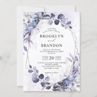 Eukalyptus Periwinkle Lila Geometric Wedding