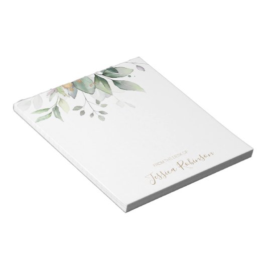 Eukalyptus Personalisiert Notizblock (angewinkelt)
