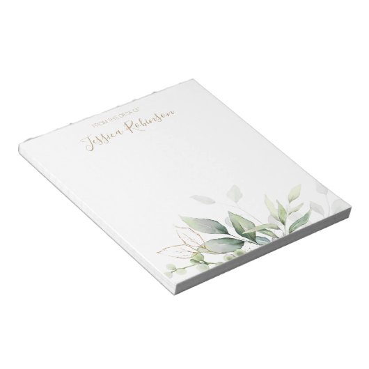 Eukalyptus Personalisiert Notizblock (angewinkelt)
